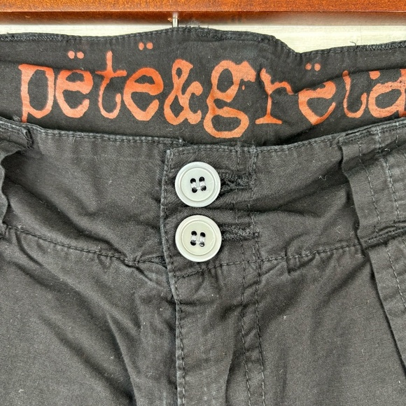 Pete & Greta by Johnny Was Black Cargo Shorts Size 6 - Picture 5 of 13